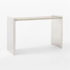 Raggio Stainless Steel Desk With White Wood Top -Furniture Sales Store RaggioPolishedSSDesk3QSSF22