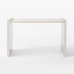 Raggio Stainless Steel Desk With White Wood Top -Furniture Sales Store RaggioPolishedSSDeskSOSSF22
