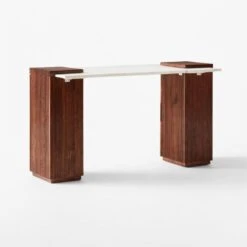 Reach White Marble-Top Desk -Furniture Sales Store ReachMarbleNAshDesk3QBSSS23