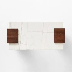 Reach White Marble-Top Desk -Furniture Sales Store ReachMarbleNAshDeskTOPSSS23