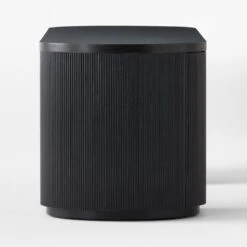 Reid Oval Black Wood Storage Desk -Furniture Sales Store ReidEbonizedDeskSDSSS23