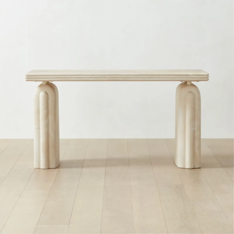 Remoli Swirled Cream Resin Desk 1 Remoli Swirled Cream Resin Desk