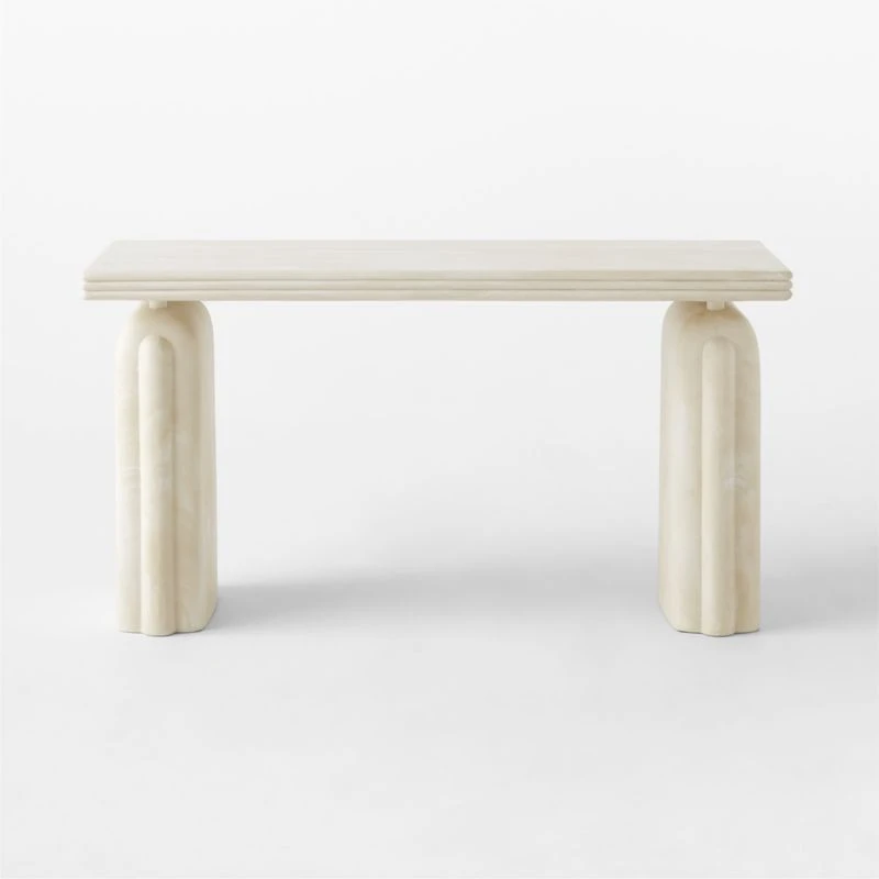 Remoli Swirled Cream Resin Desk 4 Remoli Swirled Cream Resin Desk - Image 4