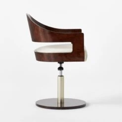 Renato Chenille And Burl Wood Office Chair 11 Renato Chenille And Burl Wood Office Chair -Furniture Sales Store RenatoBrlWdOfficeChairSDSSF22