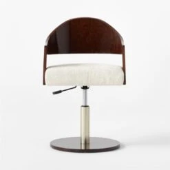 Renato Chenille And Burl Wood Office Chair 9 Renato Chenille And Burl Wood Office Chair -Furniture Sales Store RenatoBrlWdOfficeChairSOSSF22