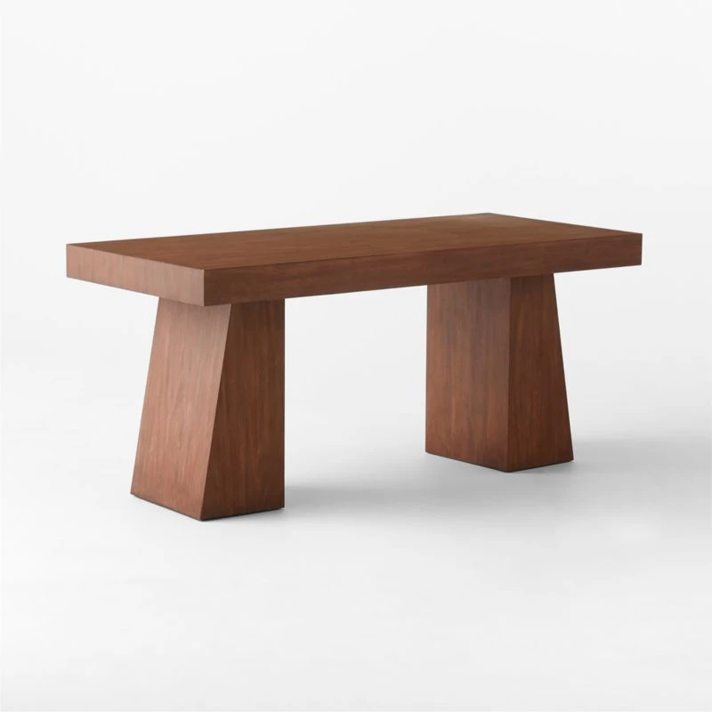 Ridge Cerused Acacia Wood Desk With Drawer 6 Ridge Cerused Acacia Wood Desk With Drawer - Image 6