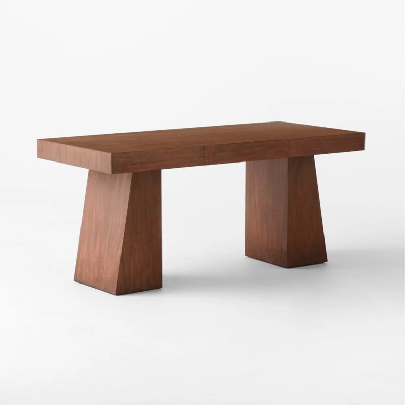 Ridge Cerused Acacia Wood Desk With Drawer 3 Ridge Cerused Acacia Wood Desk With Drawer - Image 3