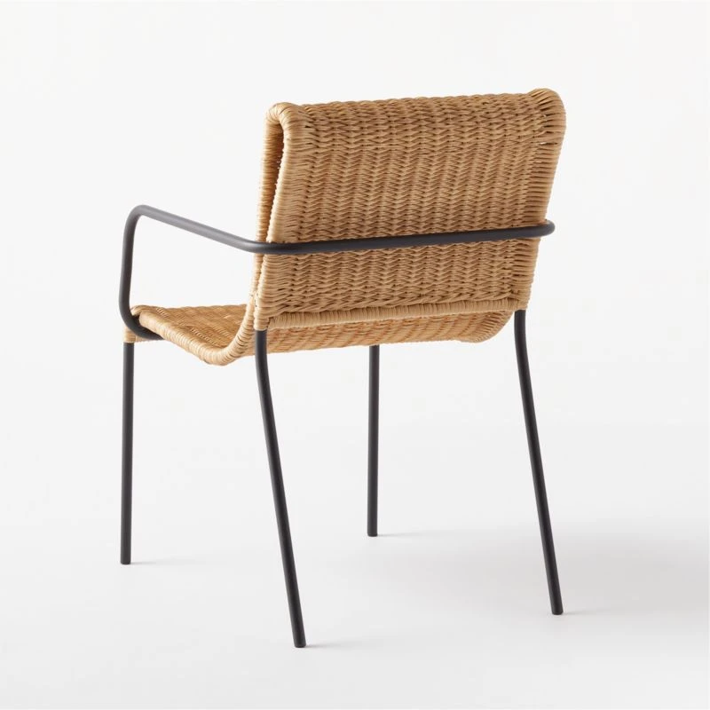 Rizo Faux Rattan Dining Armchair Chair Set Of 4 6 Rizo Faux Rattan Dining Armchair Chair Set Of 4 - Image 6