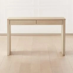 Runway 2-Drawer Lacquered Grasscloth Desk