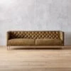Savile Leather Tufted Sofa