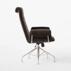 Saviti Black Velvet Office Chair -Furniture Sales Store SavitiBlkVlvtOfficeChairSDSSF23