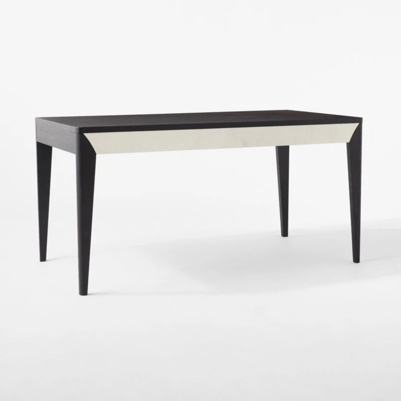 Scuro 2-Drawer Black Oak Wood Desk 7 Scuro 2-Drawer Black Oak Wood Desk - Image 7