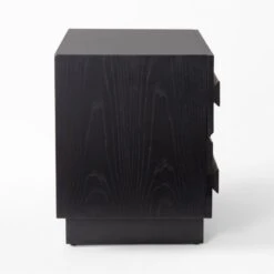 Seacliff 2-Drawer Black Oak Wood Nightstand -Furniture Sales Store SeacliffNightstandSDSSS22