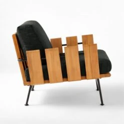 Seahaven Teak Outdoor Lounge Chair With Coal Perennials® Cushions 11 Seahaven Teak Outdoor Lounge Chair With Coal Perennials® Cushions -Furniture Sales Store SeahavenCoalLoungeChairSDSSS22