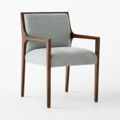 Segur Light Blue Upholstered Dining Armchair -Furniture Sales Store SegurBclArmchairWalnut3QSSS23