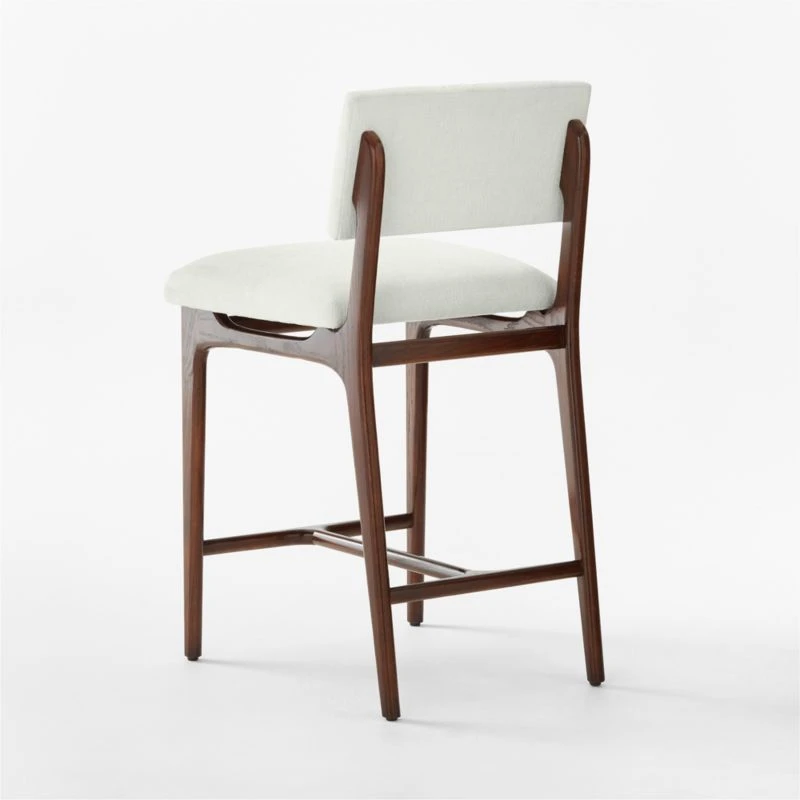 Selby White Upholstered Counter Stool 5 Selby White Upholstered Counter Stool - Image 5