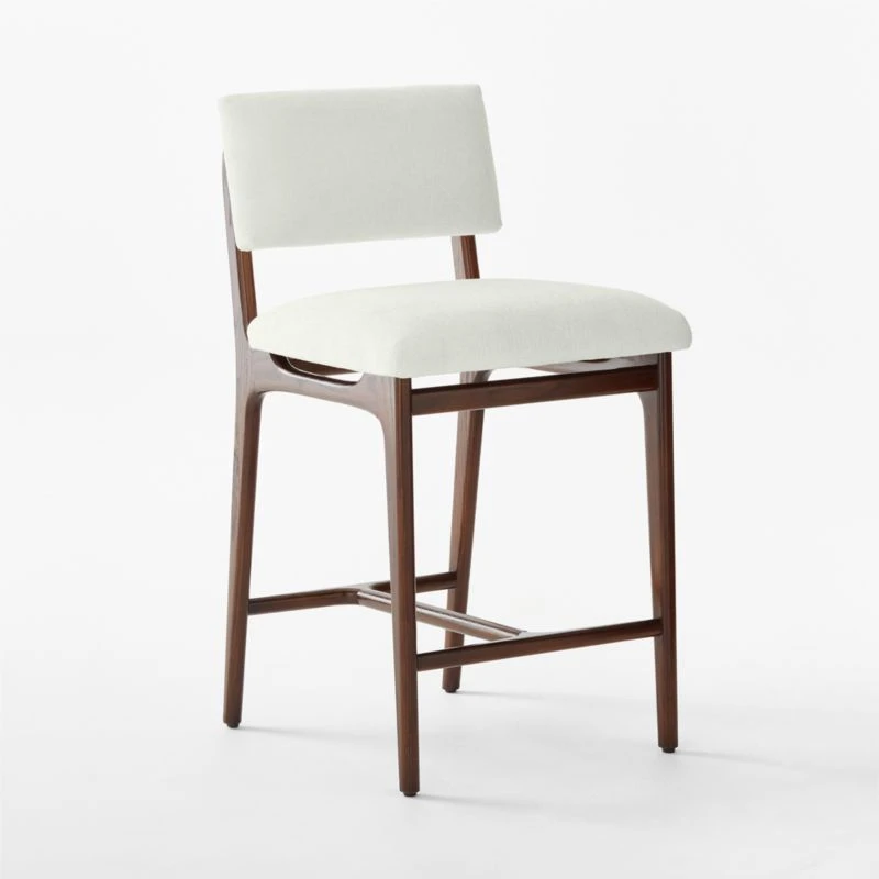 Selby White Upholstered Counter Stool 3 Selby White Upholstered Counter Stool - Image 3