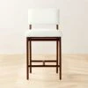 Selby White Upholstered Counter Stool