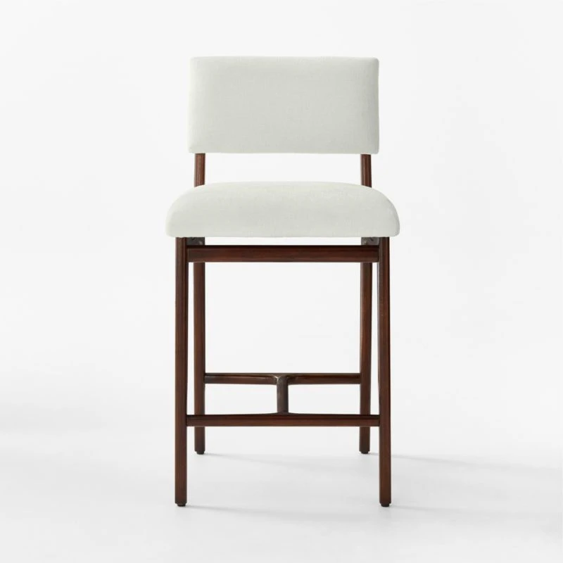 Selby White Upholstered Counter Stool 2 Selby White Upholstered Counter Stool - Image 2