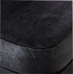 Serpette Black Cowhide Stool -Furniture Sales Store SerpetteBlkCowhideStoolAV2S19
