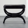 Serpette Black Cowhide Stool