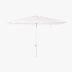Shadow Rectangular White Outdoor Patio Umbrella Shade With Pole -Furniture Sales Store ShadowRctUmbWhtShadePoleS19