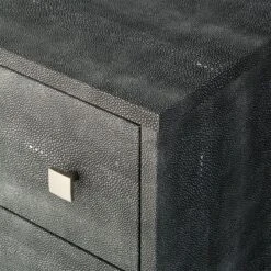 2-Drawer Grey Shagreen Nightstand 16 2-Drawer Grey Shagreen Nightstand -Furniture Sales Store ShagreenEmbossedNightstandAVF16