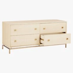 Ivory Shagreen Embossed Low Dresser -Furniture Sales Store ShagreenEmbssdLwDrssrIvry3QS18