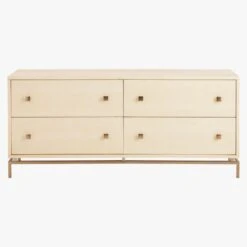 Ivory Shagreen Embossed Low Dresser -Furniture Sales Store ShagreenEmbssdLwDrssrIvryS18