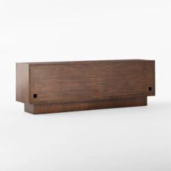 Shutter High-Gloss Walnut Wood Media Console -Furniture Sales Store ShutterMediaCredenza3QBSSS23