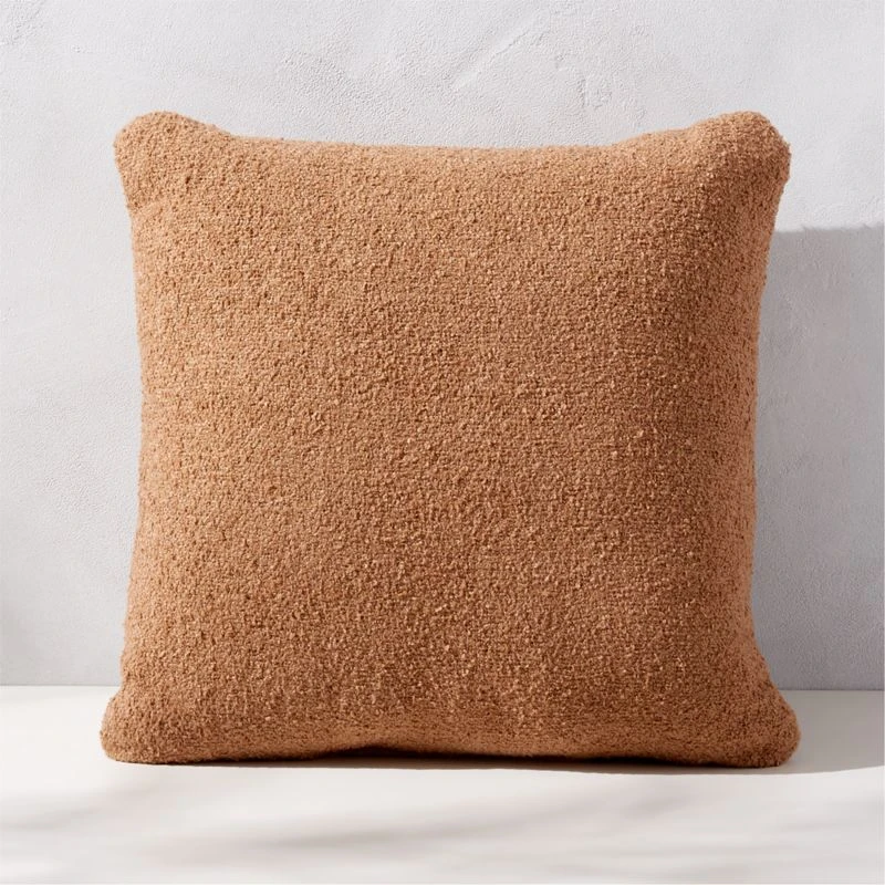 Silves Camel Brown Boucle Outdoor Throw Pillow 20'' 1 Silves Camel Brown Boucle Outdoor Throw Pillow 20''