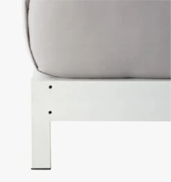 Simple White Metal California King Platform Bed 11 Simple White Metal California King Platform Bed -Furniture Sales Store SimpleWhiteMetalBaseAVF19