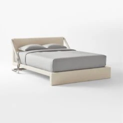 Sojourn Ogo Ivory Boucle Queen Bed -Furniture Sales Store SoujournOgoNatQBed3QSSF21