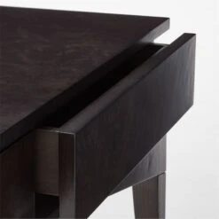 Spillo 2-Drawer Black Burl Wood Desk -Furniture Sales Store SpilloBurlWoodDeskAVSSF22