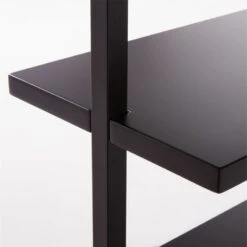 Stairway Wide Black Metal Wall Mount Bookshelf 96'' 11 Stairway Wide Black Metal Wall Mount Bookshelf 96'' -Furniture Sales Store Stairway96inWdShelvesBlkAVSSF21