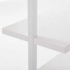 Stairway Wide White Metal Wall Mount Bookshelf 96'' 11 Stairway Wide White Metal Wall Mount Bookshelf 96'' -Furniture Sales Store Stairway96inWdShelvesWhtAVSSF21