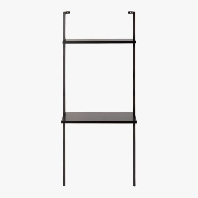 Stairway Black Wall Mount Desk With Shelf 72.5'' 3 Stairway Black Wall Mount Desk With Shelf 72.5'' - Image 3