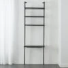 Stairway Black Wall Mount Desk With Shelves 96''