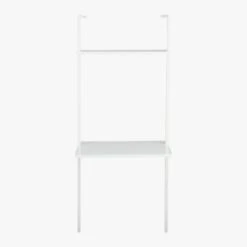 Stairway White Wall Mount Desk With Shelf 72.5'' -Furniture Sales Store StairwayDeskWhiteShrtF15