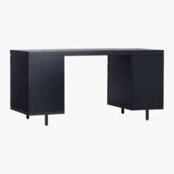 Stairway 6-Drawer Black Wood Desk 11 Stairway 6-Drawer Black Wood Desk -Furniture Sales Store StairwayModDskW2DrwrBk3QBS20