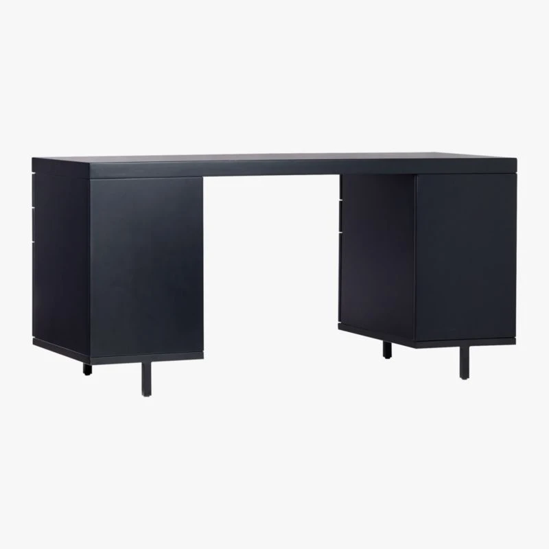 Stairway 6-Drawer Black Wood Desk 6 Stairway 6-Drawer Black Wood Desk - Image 6