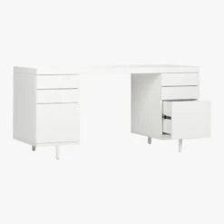 Stairway 6-Drawer White Wood Desk -Furniture Sales Store StairwayModDskW2DrwrWtAV3QS20