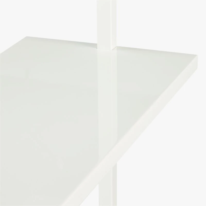 Stairway White Wall-Mounted Bookcase - 96" Height 9 Stairway White Wall-Mounted Bookcase - 96" Height - Image 9