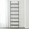 Stairway Black Metal Wall Mount Bookshelf 96''