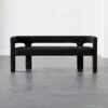 Stature Black Boucle Bench