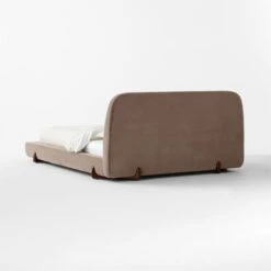 Stivale Light Brown Velvet Queen Bed 11 Stivale Light Brown Velvet Queen Bed -Furniture Sales Store StivaleMushroomQBed3QBSSS23