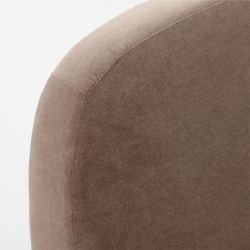 Stivale Light Brown Velvet Queen Bed 6 Stivale Light Brown Velvet Queen Bed - Image 6