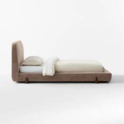 Stivale Light Brown Velvet Queen Bed 10 Stivale Light Brown Velvet Queen Bed -Furniture Sales Store StivaleMushroomQBedSDSSS23