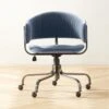 Stretta Blue Velvet Office Chair
