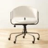 Stretta Ivory Velvet Office Chair